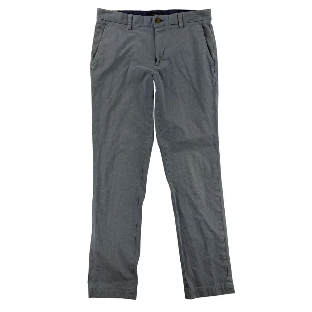 Banana Republic Aiden Chino‎ Pants Mens 30x32 Blue Slim Fit Striped (30x30)